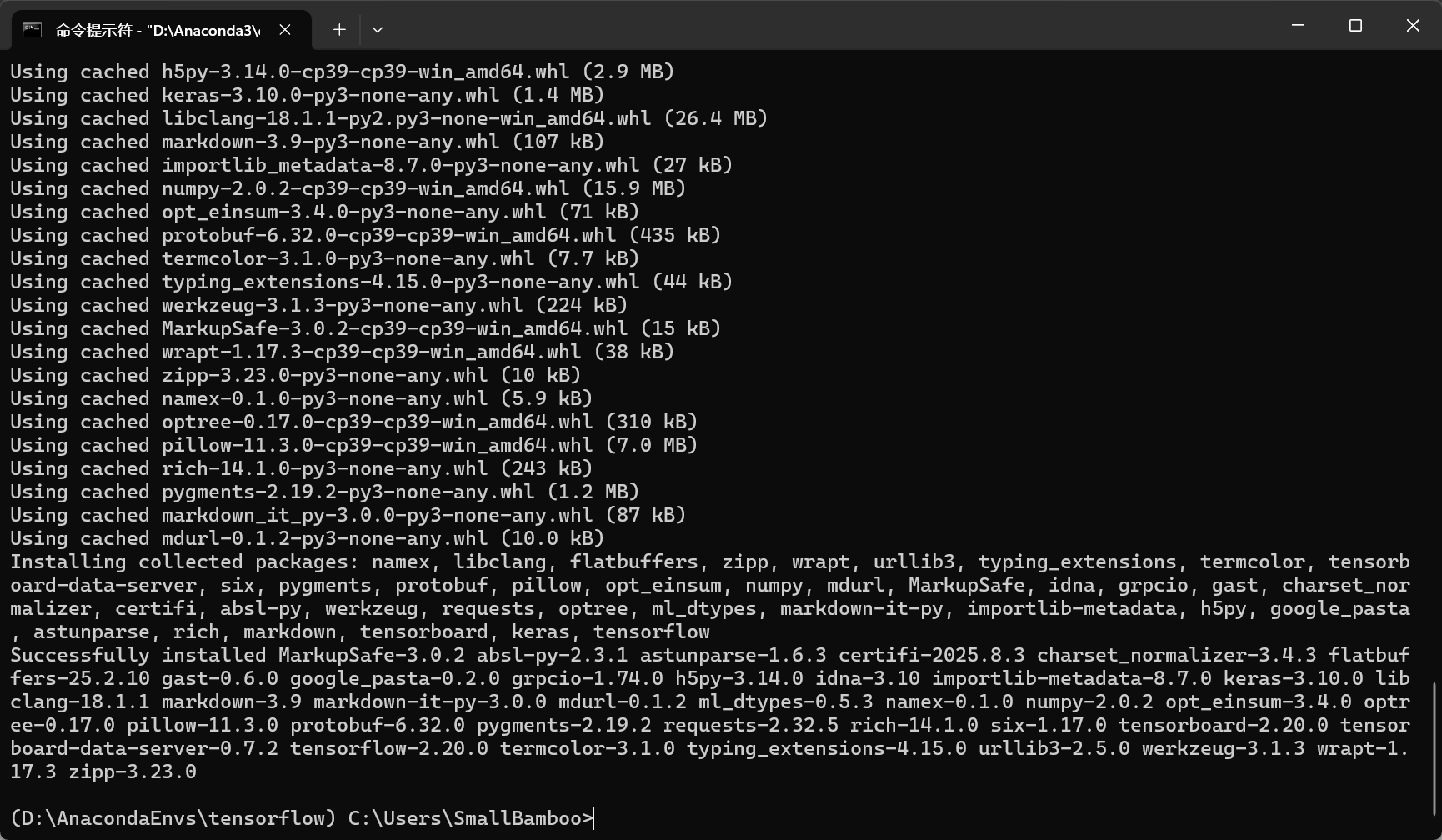 图片[32] - AI科研 编程 读书笔记 - 【人工智能】深度学习框架基础操作实验（安装Anaconda、PyCharm、Tensorflow、PyTorch、PaddlePaddle及测试）（重磅！保姆级52张教程图） - AI科研 编程 读书笔记 - 小竹の笔记本