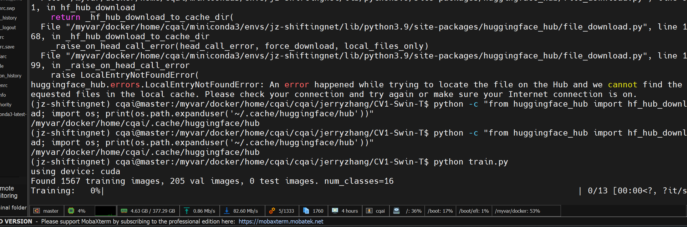 图片[2] - AI科研 编程 读书笔记 - 【人工智能】【Python】离线环境下huggingface预训练权重导入流程 - AI科研 编程 读书笔记 - 小竹の笔记本