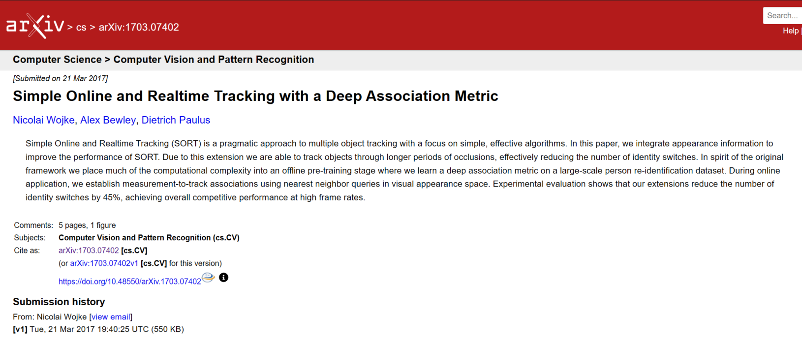 图片[1] - AI科研 编程 读书笔记 - 【人工智能】DeepSort文献阅读及源码复现 - AI科研 编程 读书笔记 - 小竹の笔记本